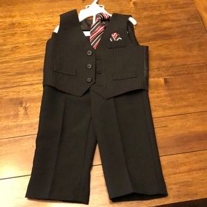18M boys dress pants, vest and tie